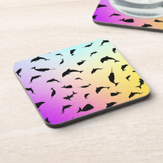 シャドーフィッシュジンベイザメのグラデーション銀河系 コースター (左側)