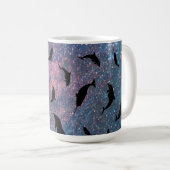 シャドーフィッシュジンベイザメのグラデーション銀河系 コーヒーマグカップ (正面右)