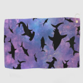 シャドーフィッシュジンベイザメのグラデーション銀河系 ゴルフタオル (横)