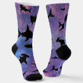 シャドーフィッシュジンベイザメのグラデーション銀河系 ソックス (傾斜あり)