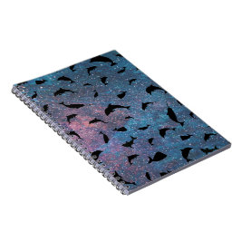 シャドーフィッシュジンベイザメのグラデーション銀河系 ノートブック