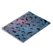 シャドーフィッシュジンベイザメのグラデーション銀河系 ノートブック (左側)