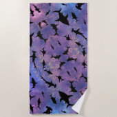 シャドーフィッシュジンベイザメのグラデーション銀河系 ビーチタオル (正面)