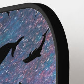 シャドーフィッシュジンベイザメのグラデーション銀河系 ピックルボールラケット (左詳細)