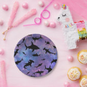 シャドーフィッシュジンベイザメのグラデーション銀河系 ペーパープレート (パーティー)