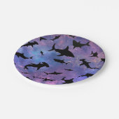 シャドーフィッシュジンベイザメのグラデーション銀河系 ペーパープレート (アングル)