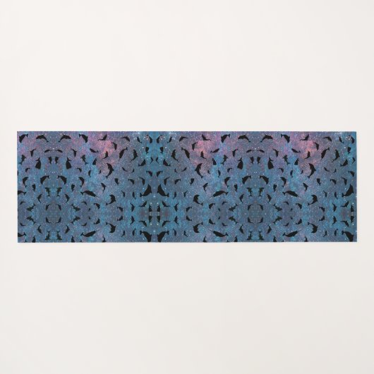 シャドーフィッシュジンベイザメのグラデーション銀河系 ヨガマット (裏面(横))