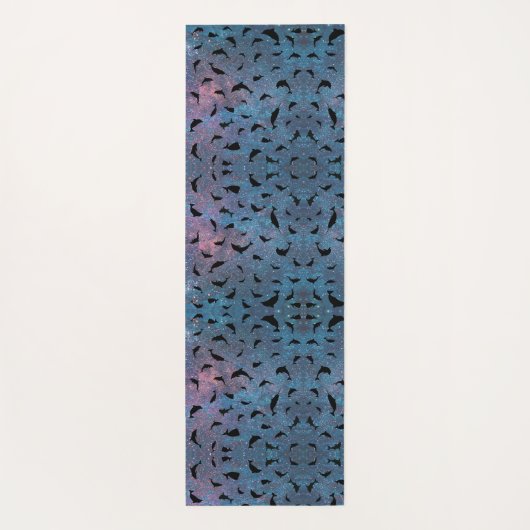 シャドーフィッシュジンベイザメのグラデーション銀河系 ヨガマット (裏面)