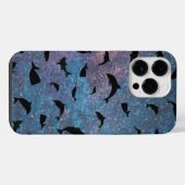 シャドーフィッシュジンベイザメのグラデーション銀河系 iPhoneケース (裏面横)