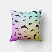 シャドーフィッシュジンベイジンベイグラディエントカラフル銀河系 クッション (裏面)