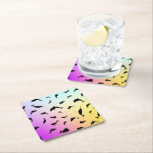 シャドーフィッシュジンベイジンベイグラディエントカラフル銀河系 スクエアペーパーコースター (インサイチュ)