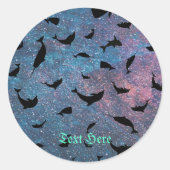 シャドーフィッシュジンベイジンベイグラディエントカラフル銀河系 ラウンドシール (正面)