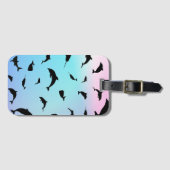 シャドーフィッシュジンベイジンベイザメのグラデーション海 ラゲッジタグ (正面横)