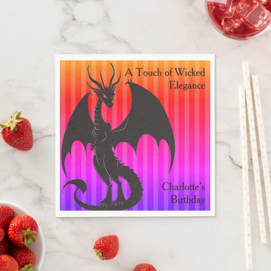 シャドーボール ダークファンタジーパーティー | 緑の紙コップ スタンダードランチョンナプキン (インサイチュ)