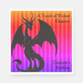 シャドーボール ダークファンタジーパーティー | 緑の紙コップ スタンダードランチョンナプキン (正面)