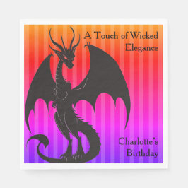 シャドーボール ダークファンタジーパーティー | 緑の紙コップ スタンダードランチョンナプキン