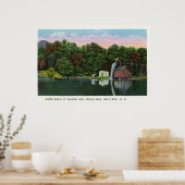 シャドーレイクウォーターホイールインディアンヘッドビュー ポスター (キッチン)