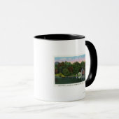 シャドーレイクウォーターホイールインディアンヘッドビュー マグカップ (正面右)