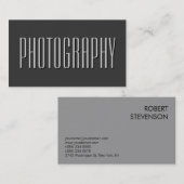 シャドーレターグレー写真アーティスト名刺 名刺 (正面/裏面)