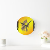 シャドー人形インドネシア語 ラウンド壁時計 (ホーム)