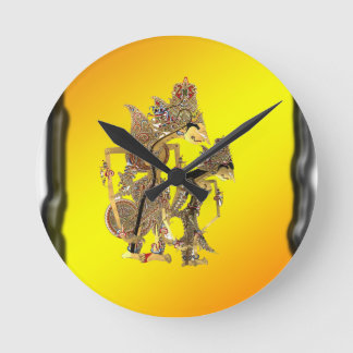 シャドー人形インドネシア語 ラウンド壁時計