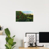 シャドー湖とインディアンの頭の風光明媚なビュー ポスター (ホームオフィス)