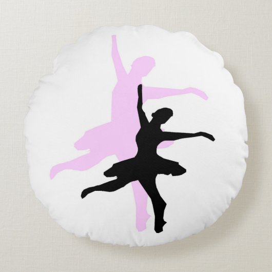 シャドー・バレリーナデザイン ラウンドクッション (正面)
