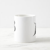 シャドーB - ダークレターBカップ コーヒーマグカップ (中央)