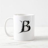 シャドーB - ダークレターBカップ コーヒーマグカップ (左)