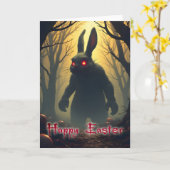 シャド不気味ウィーの森の復活祭バニー カード (黄色い花)