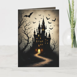 シャド不気味ーのハロウィン城グリーティングカード カード
