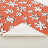 シャド付きのクリスマスのシームレスな雪片のパターン シェルパブランケット (3/4)