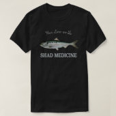 シャド魚釣りTクラシックシャツTシャツ Tシャツ (デザイン正面)