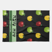 シャナトバパーソナライズされたアップルキッチンタオル キッチンタオル (横)