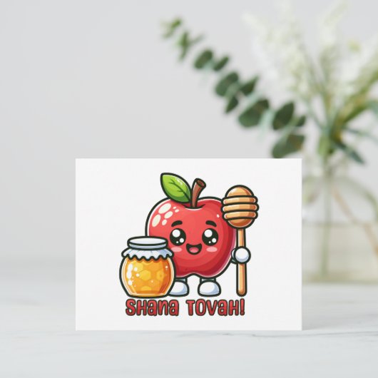 シャナトヴァかわいいズアップルアンドハニー ポストカード (スタンド正面)