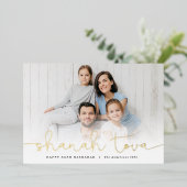 シャナトヴァゴールドフォイルホリデーカード 箔シーズンカード (立ち正面)