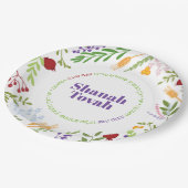 シャナトヴァロシュハシャナカラフルフローラ ペーパープレート (アングル)