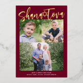 シャナトヴァロシュハシャナユダヤ人の休日のフォトフォイル 箔シーズンカード (正面)