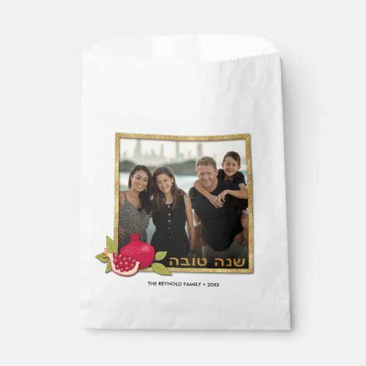 シャナトヴァ金ゴールドグリッターフレームフォトポメグラナート フェイバーバッグ (正面)