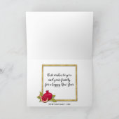 シャナトヴァ金ゴールドレッドグリッターフォトポングラネイト カード (内部)