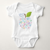 🍯 🍎🐟シャナトヴァ!新年おめでとう ベビーボディスーツ (正面)