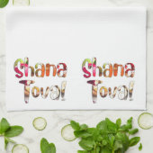 シャナトヴァ!Rosh Hashanahのためのリンゴと蜂蜜 キッチンタオル (折り畳み)