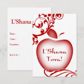 シャナ・トバ : フローラルアップル 招待状 (正面/裏面)