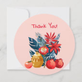 シャナ・トバ!ロシュ・ハシャナ ユダヤ教の新年 サンキューカード (裏面)