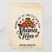 シャナ・トバ(Shana Tova)、ロシュ・ハシャナ、ユダヤの新年 シーズンカード (正面/裏面)