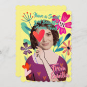 シャナ・トーブの美しいオリジナル花飾りとアーティ シーズンカード (正面/裏面)