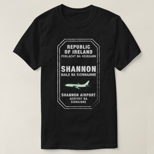 シャノンアイランドパスポートスタンプ休暇トラベル Tシャツ (デザイン正面)