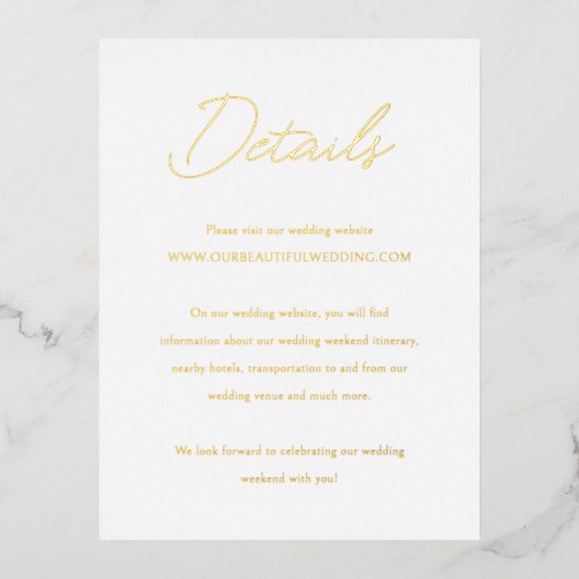 シャノンエレガントな結婚式囲いカード 箔招待状ポストカード (正面)