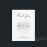シャノンブラック&ホワイトエレガントな結婚式 サンキューカード<br><div class="desc">エレガントなウェディングシンプルサンキューカードとミニマルデザイン。このクラシックスタイルはOSにフォーマル最適結婚である。</div>