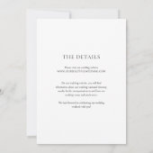 シャノンブラック&ホワイトエレガントな結婚式 セーブザデート (裏面)